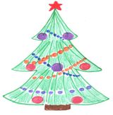 "Новогодняя ёлка" - Литвинова Екатерина - 5 лет